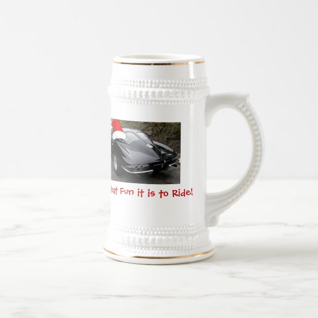 Christmas Corvette Split Window Beer Stein (Right)