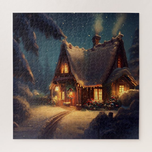 Christmas Cottage (4) Jigsaw Puzzle (Vertical)