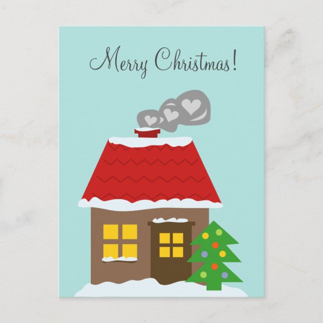 Christmas cottage snow house custom winter Holiday (Front)