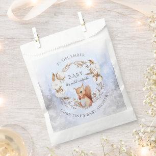 Christmas Cotton Flower Wreath Cute Squirrel  Favour Bag