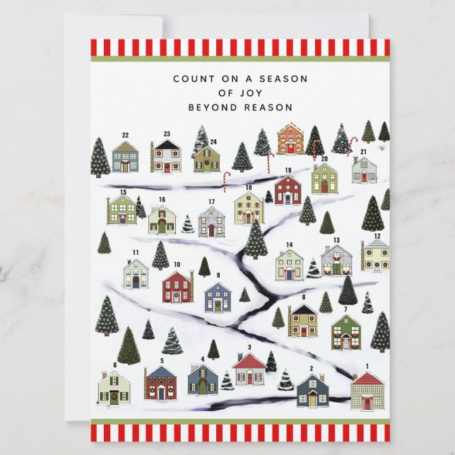 Christmas Countdown Advent Calendar Cards (Front)