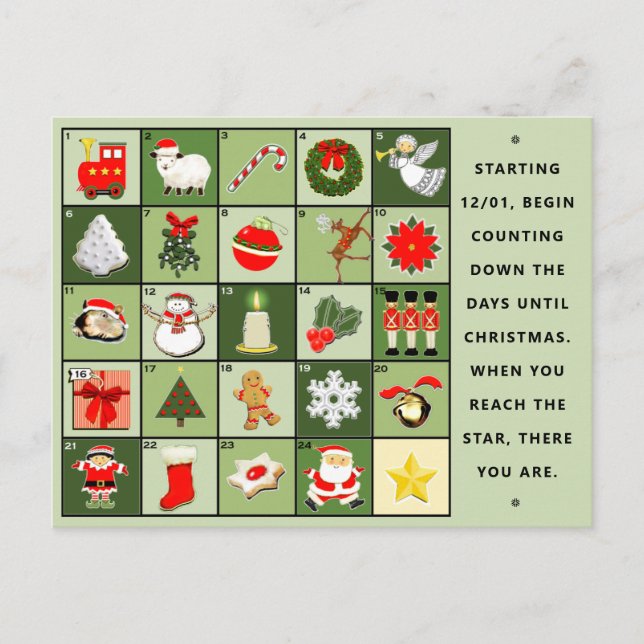 Christmas Countdown Holiday Cards (Front)