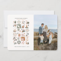 Christmas Countdown Photo Card Holiday Objects