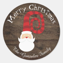 Christmas Country Wood Santa Rustic