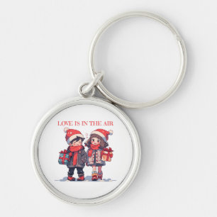 Christmas couple - Love is in the air Keychain