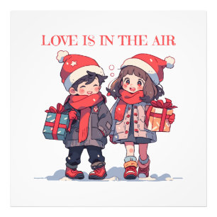 Christmas couple - Love is in the air Photo Print
