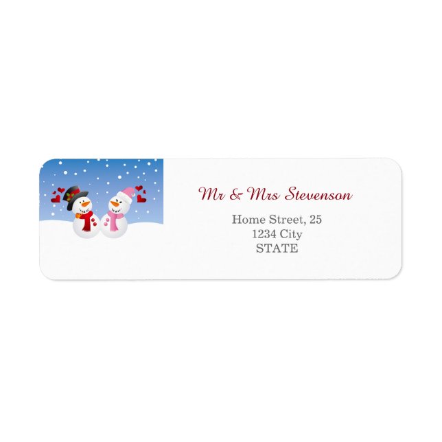 Christmas couple of snowmen funny holidays (Front)