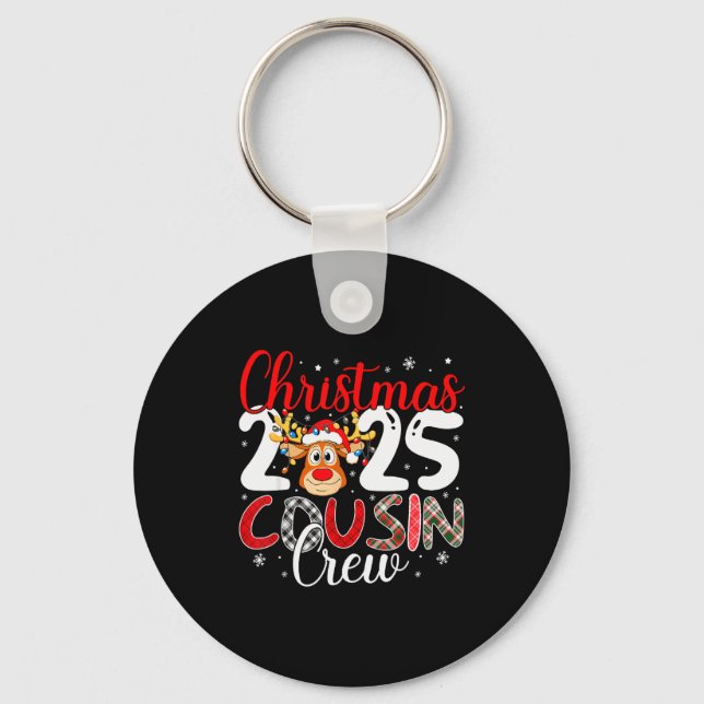 Christmas Cousin Crew 2025 Matching Family Xmas Pa Keychain (Front)