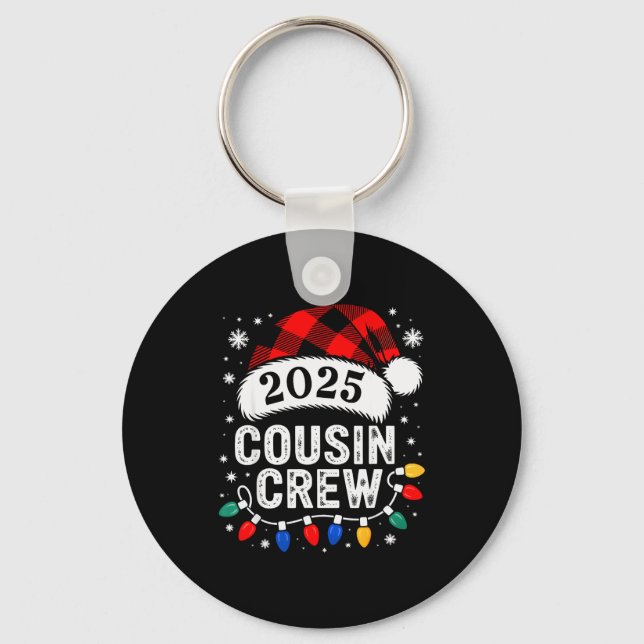 Christmas Cousin Crew 2025 Matching Xmas Family Pa Keychain (Front)