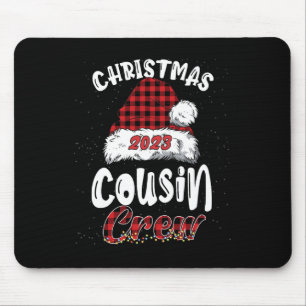 Christmas Cousin Crew Buffalo Red Plaid Pyjamas Fa Mouse Pad