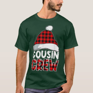 Christmas Cousin Crew Buffalo Red Plaid Pyjamas Fa T-Shirt