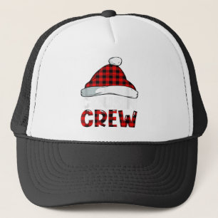 Christmas Cousin Crew Buffalo Red Plaid Pyjamas Fa Trucker Hat