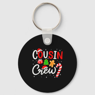 Christmas Cousin Crew Candy Cane Family Matching H Keychain