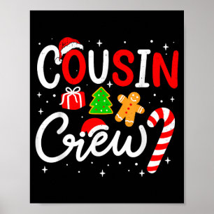 Christmas Cousin Crew Candy Cane Family Matching H Poster