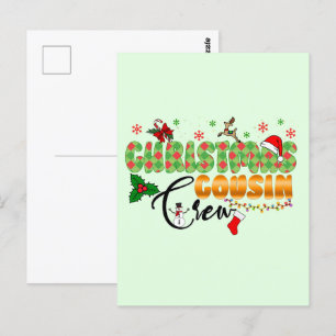 Christmas Cousin Crew Family Reunion  Postcard