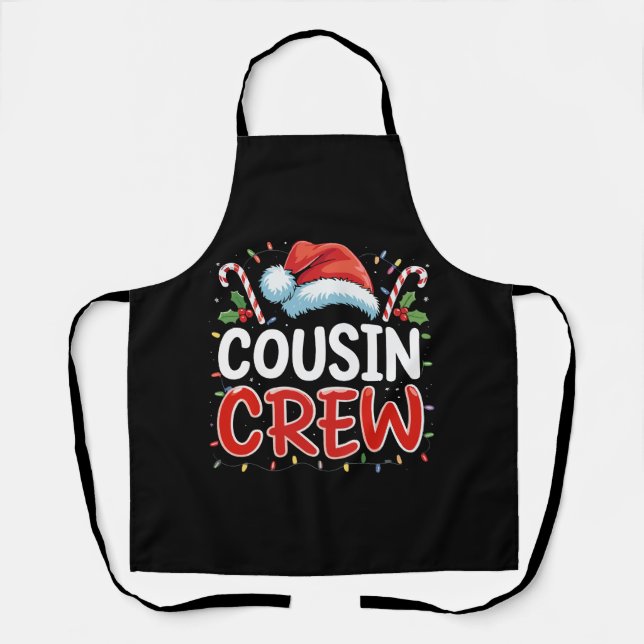 Christmas Cousin Crew Santa Hat  Apron (Front)