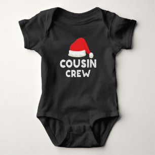 Christmas Cousin Crew - Santa Hat Baby Bodysuit