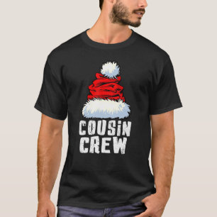 Christmas Cousin Crew Santa Hat Pyjamas Family X T-Shirt