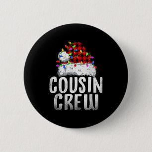 Christmas Cousin Crew Santa Xmas Family Matching P 2 Inch Round Button