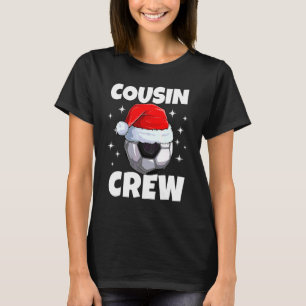Christmas Cousin Crew Soccer Ball Pyjamas Family X T-Shirt