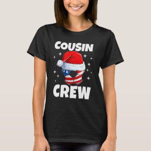 Christmas Cousin Crew Soccer Ball Usa Pajamas Fami T-Shirt