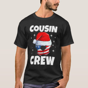 Christmas Cousin Crew Soccer Ball Usa Pajamas Fami T-Shirt