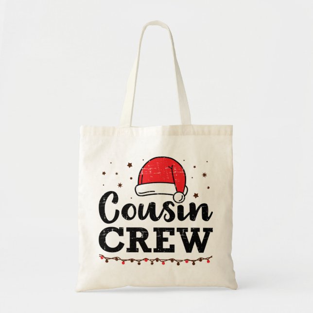 Christmas cousin crew tote bag (Front)