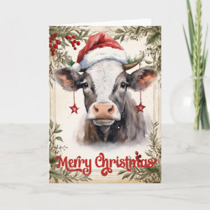 Christmas Cow Card