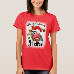 Christmas Cow Farmer Moo'y Christmas T-Shirt