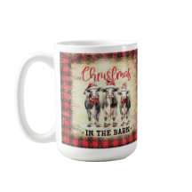Christmas Cow Heifer Farmhouse Mug, Gift for Her