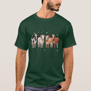 Christmas Cow Lover Gift Funny Holiday Farm T-Shirt