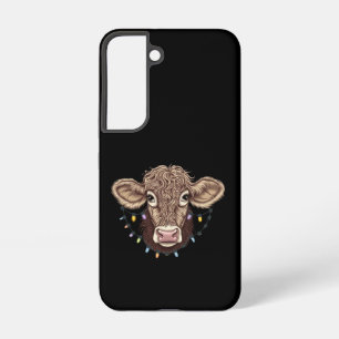 Christmas Cow Lover Lights Farm Farmer Xmas Samsung Galaxy Case