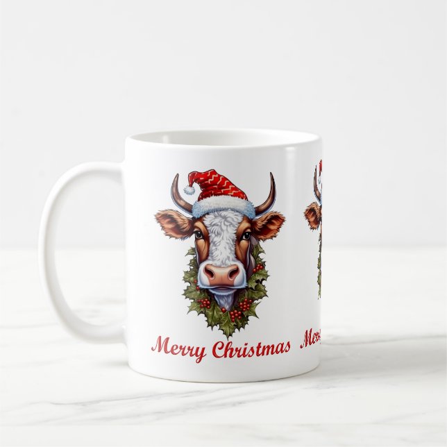 Christmas Cow Mug (Left)
