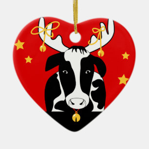 Christmas Cow Ornament
