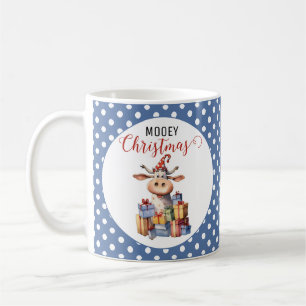 Christmas Cow Pun  Coffee Mug