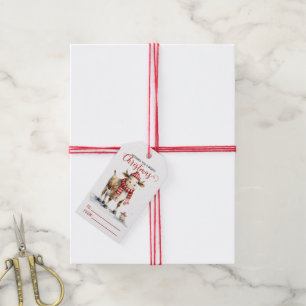 Christmas Cow Pun  Gift Tags