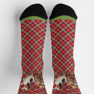 Christmas Cow Santa Socks