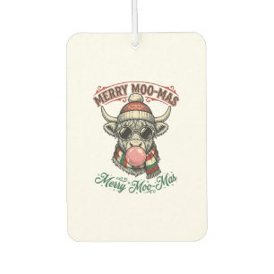 Christmas Cow Shirt Cute Highland Holiday Pun Desi Air Freshener
