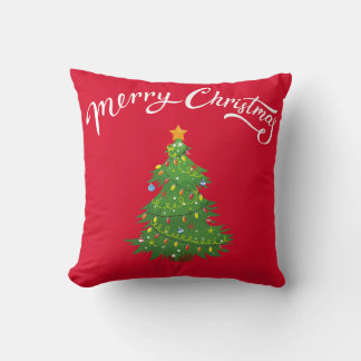 Christmas Cow Throw Pillow