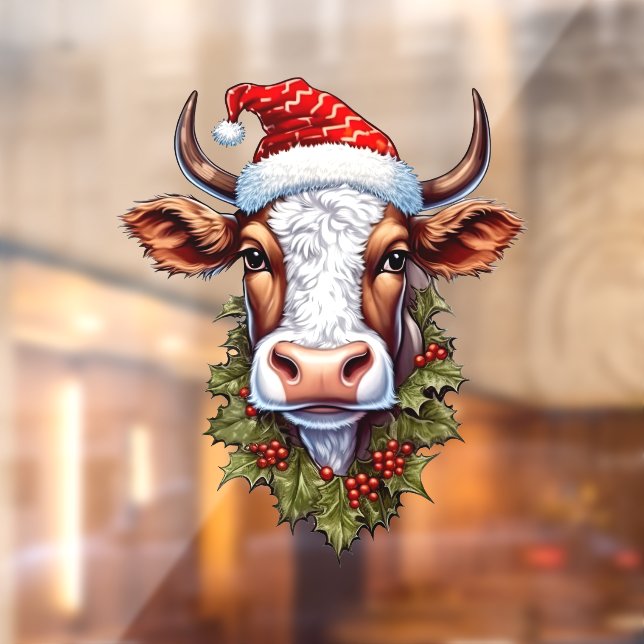 Christmas Cow Window Cling (Sheet 2)