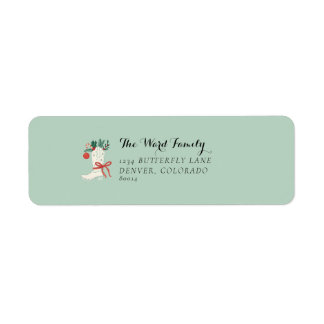 Christmas Cowboy Boot - Holiday Return Mail Label