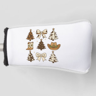 Christmas Cowboy Boots Western Santa Xmas Golf Head Cover