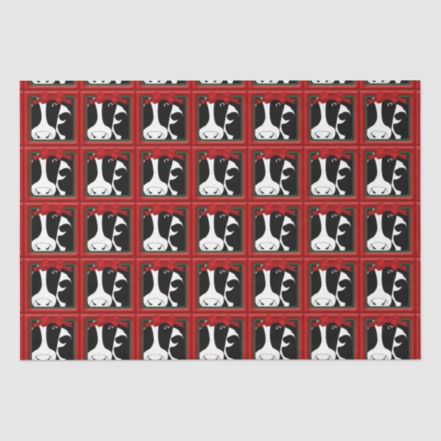 Christmas Cows Decoupage 15x20 Tissue Paper (Front)