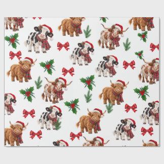 Christmas Cows Wrapping Paper