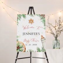 Christmas Cozy Baby Shower Foam Boards