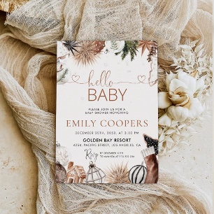 Christmas Cozy Baby Shower Invitation