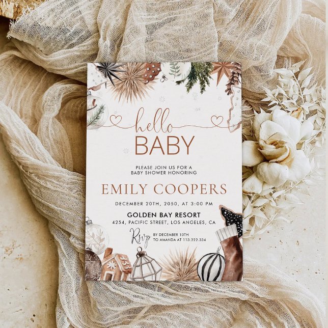Christmas Cozy Baby Shower Invitation (Creator Uploaded)