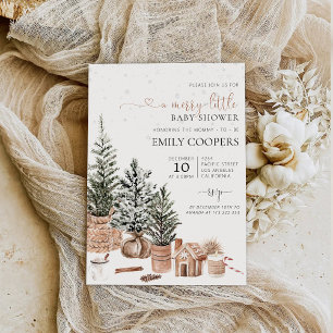 Christmas Cozy Baby Shower Invitation