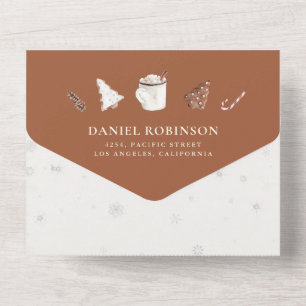 Christmas Cozy Diaper Raffle All In One Invitation