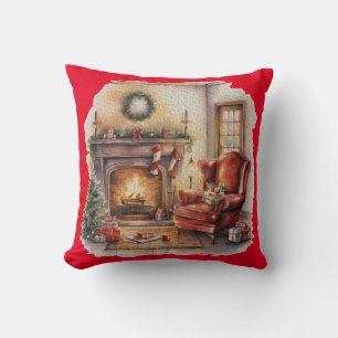 Christmas Cozy Home Throw Pillow 16"x16"